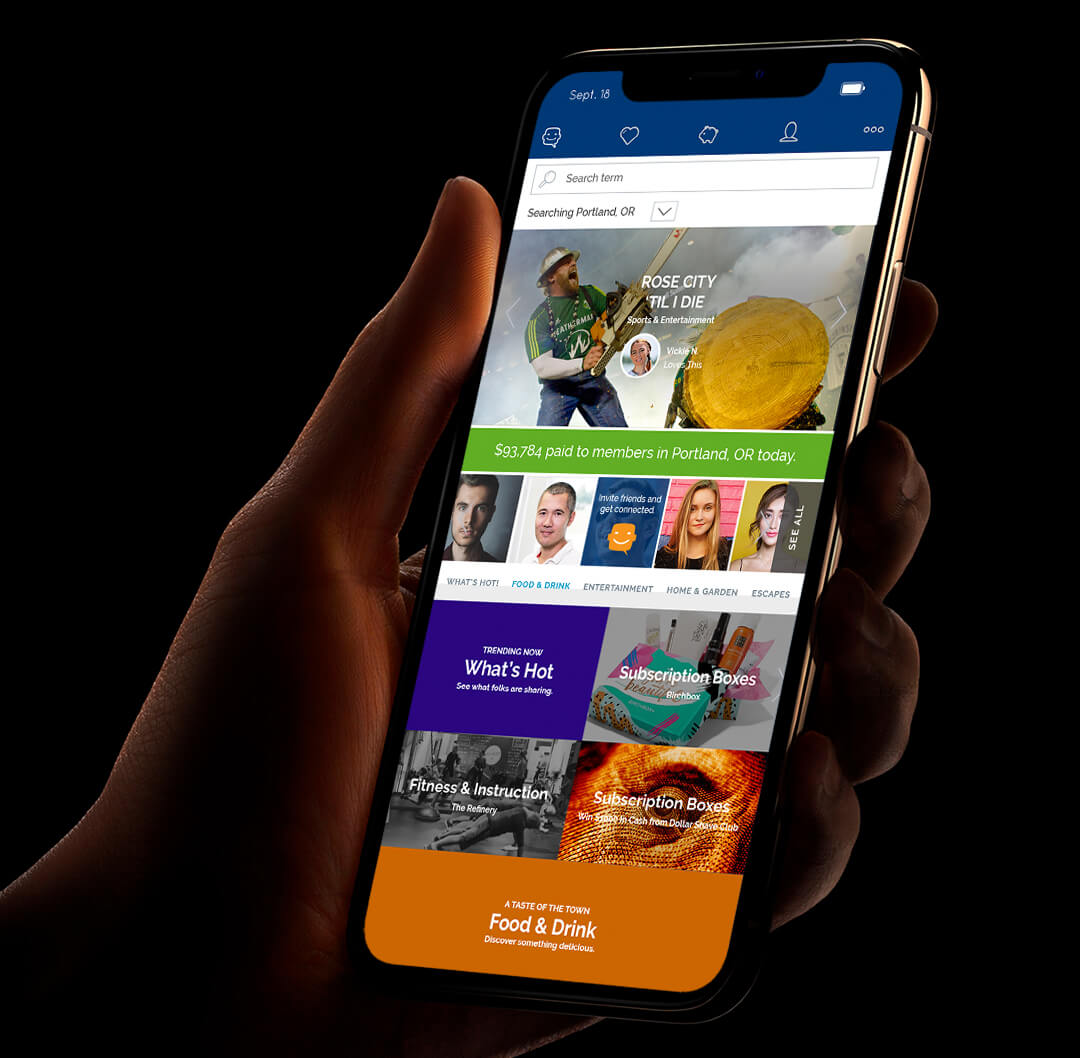 screencap of app